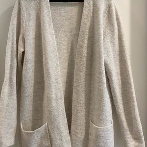 Off white long sweater cardigan